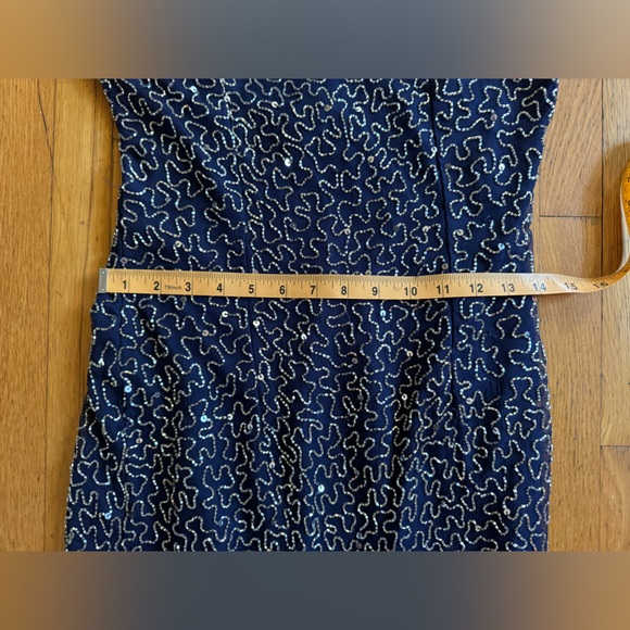 90s Vintage Lawrence Kazar Floor Length Beaded Gown - Picture 10 of 11